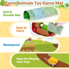 SpringFlower 27x19 inch play mat provides spacious, soft space for creative play.