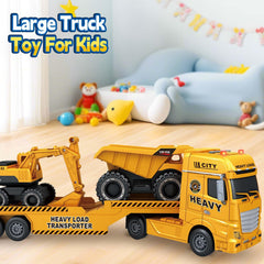 SpringFlower toy truck with sounds and lights enhancing play scenarios.