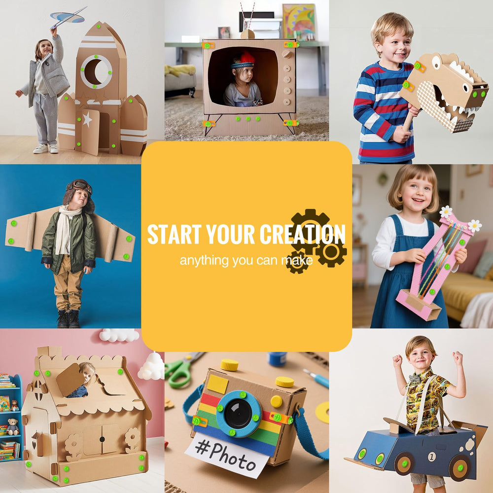SpringFlower 129-piece kit unboxing reveals endless cardboard projects.