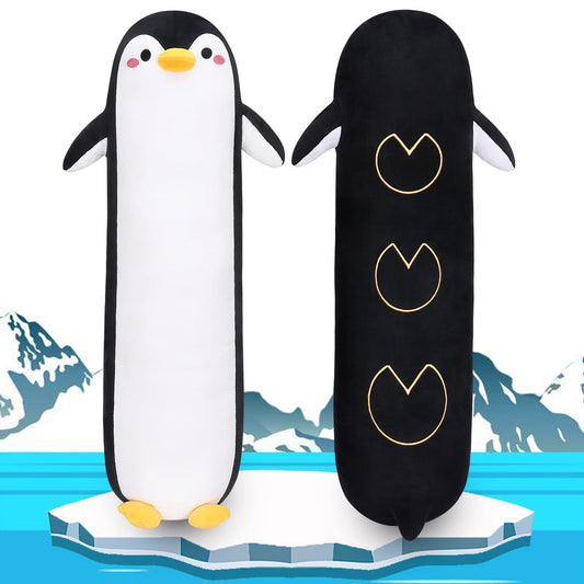 Sprinqdawin long penguin pillow in 33.5-inch size for cozy lounging.