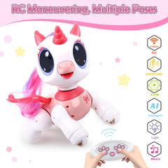 SPRSHY gesture-control unicorn demonstrating motion sensing for interactive play