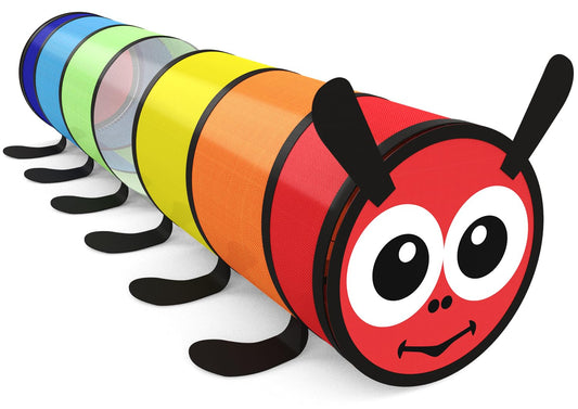 SPXKD kids play tunnel, colorful pop-up design, safe indoor exploration.