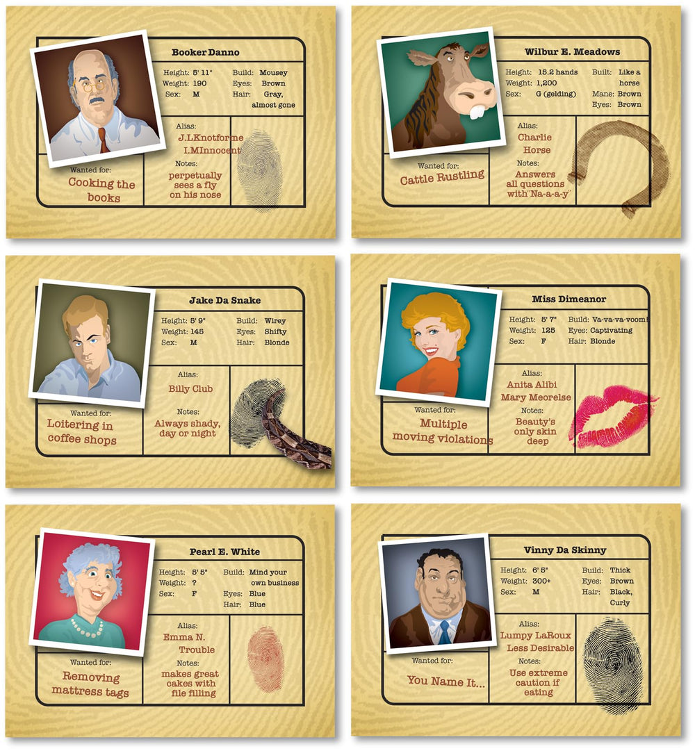 SPY ALLEY Simply Suspects player setup illustrates 2-6 players.