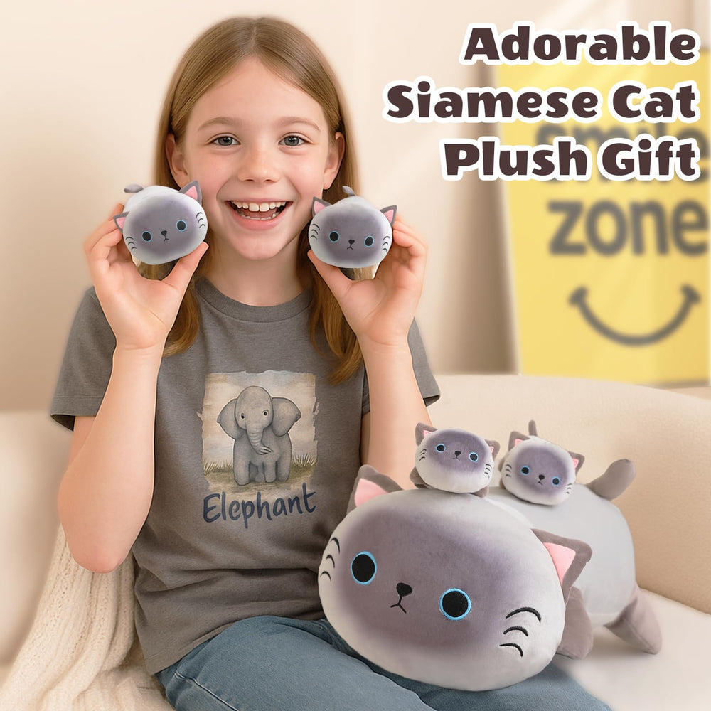 SQEQE Siamese cat plush easy to care for and maintain softness
