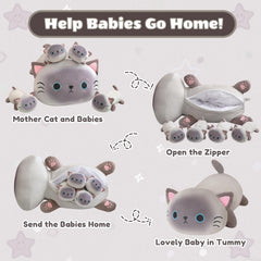SQEQE Siamese cat plush close-up showing soft fur and friendly expression