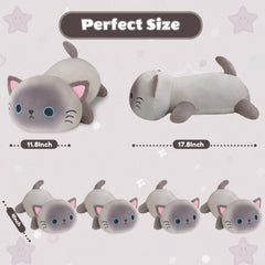 SQEQE Siamese cat plush seated, a cute bedroom decor accent
