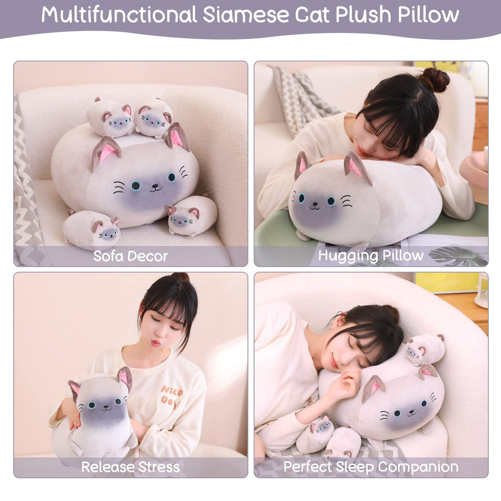 SQEQE Siamese Cat Plush vacuum-packed arrival and quick fluff revival