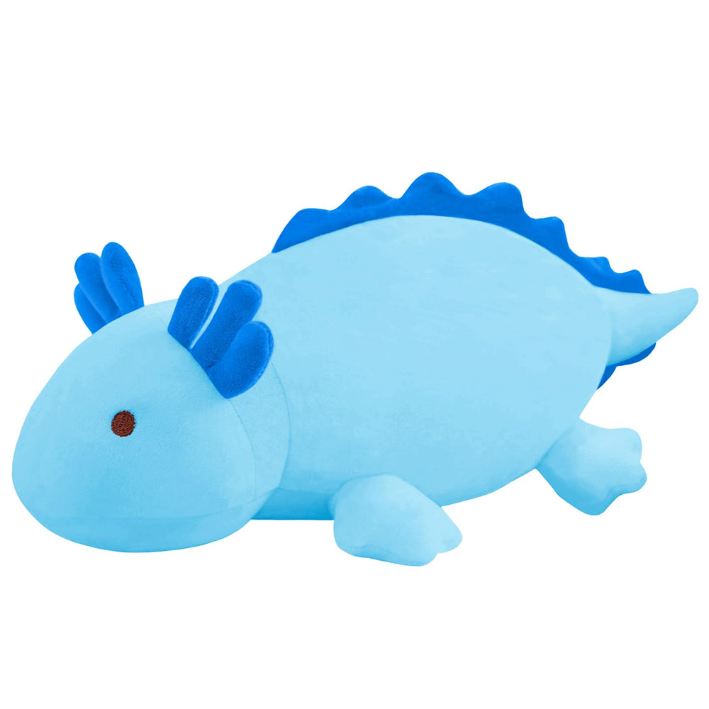 SQEQE weighted axolotl blue front view plush ideal for hugging and décor