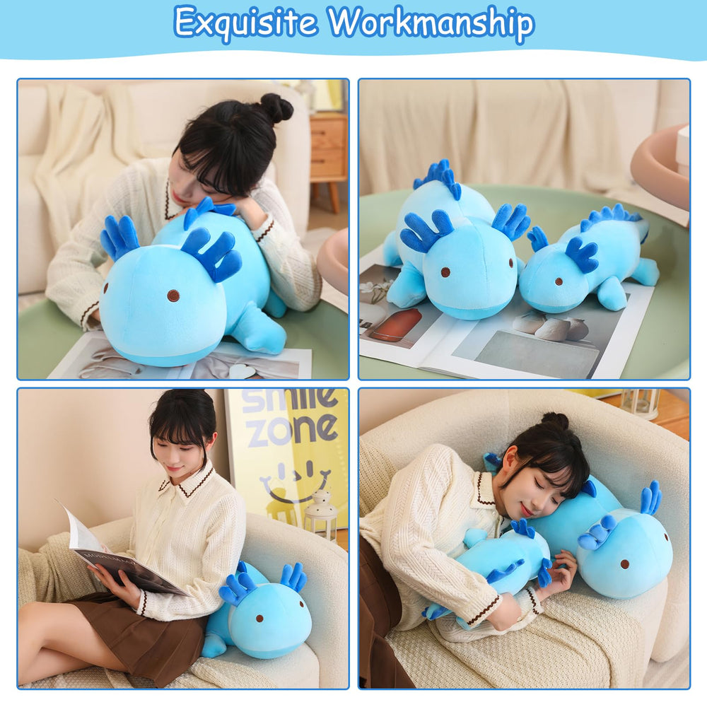 SQEQE weighted axolotl blue base beads visible ensuring stable feel