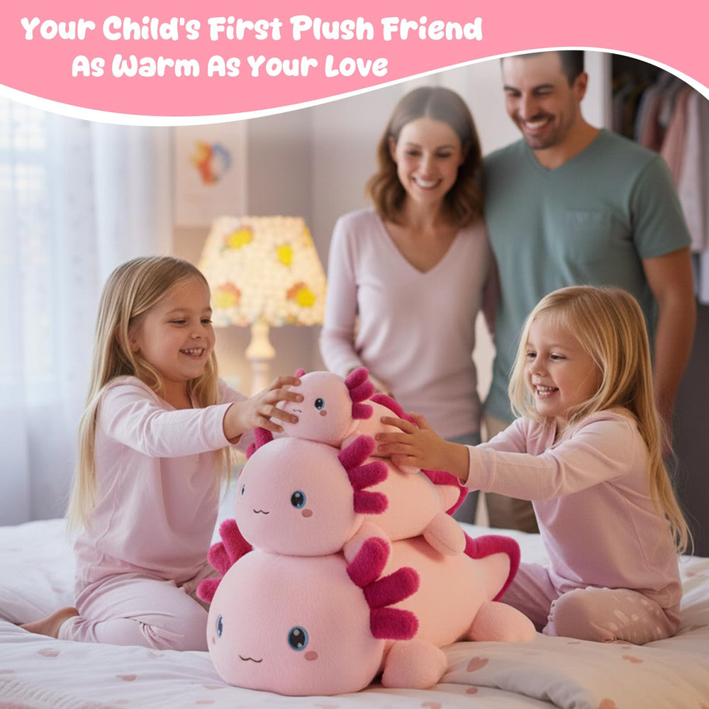 SQEQE weighted axolotl 13.8-inch size option ideal for lap cuddles