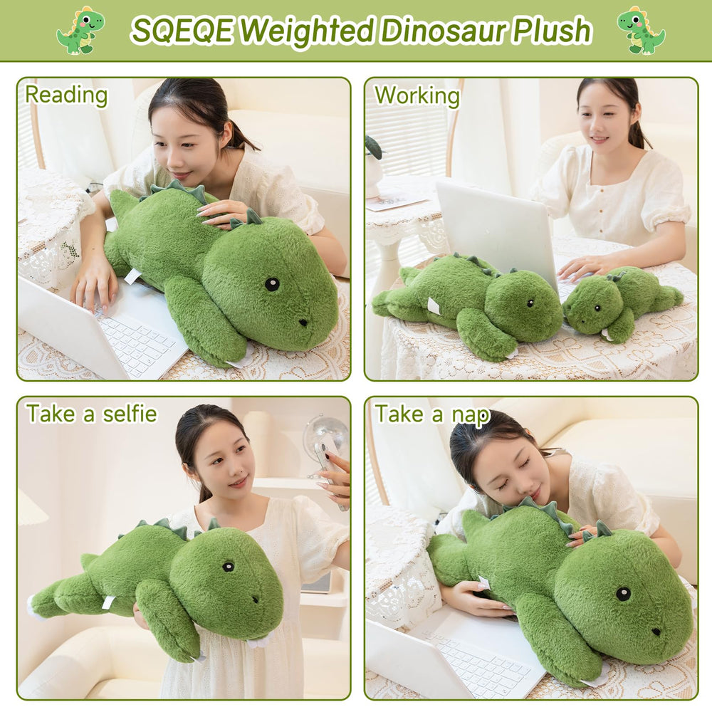 SQEQE weighted dinosaur plush 13.8 inch offers larger cuddle and decorative presence
