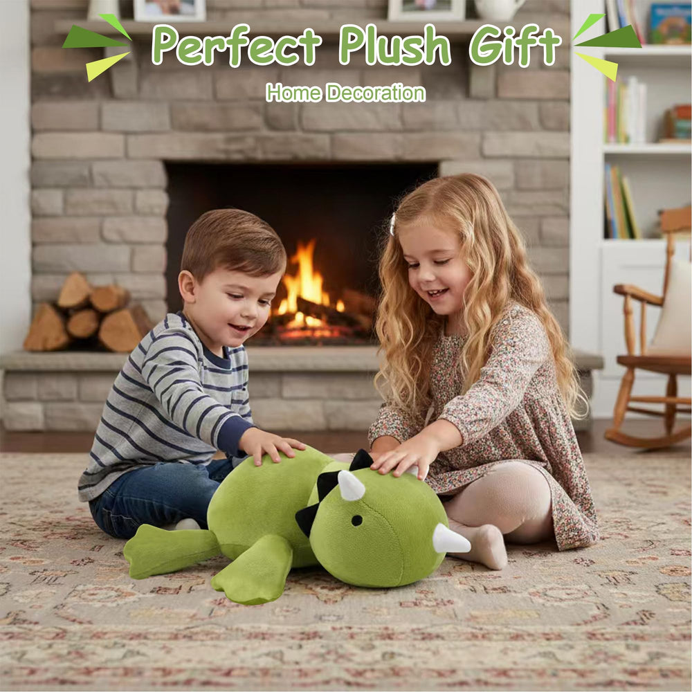 SQEQE weighted dinosaur plush with soft fabric ideal for bedtime snuggles.
