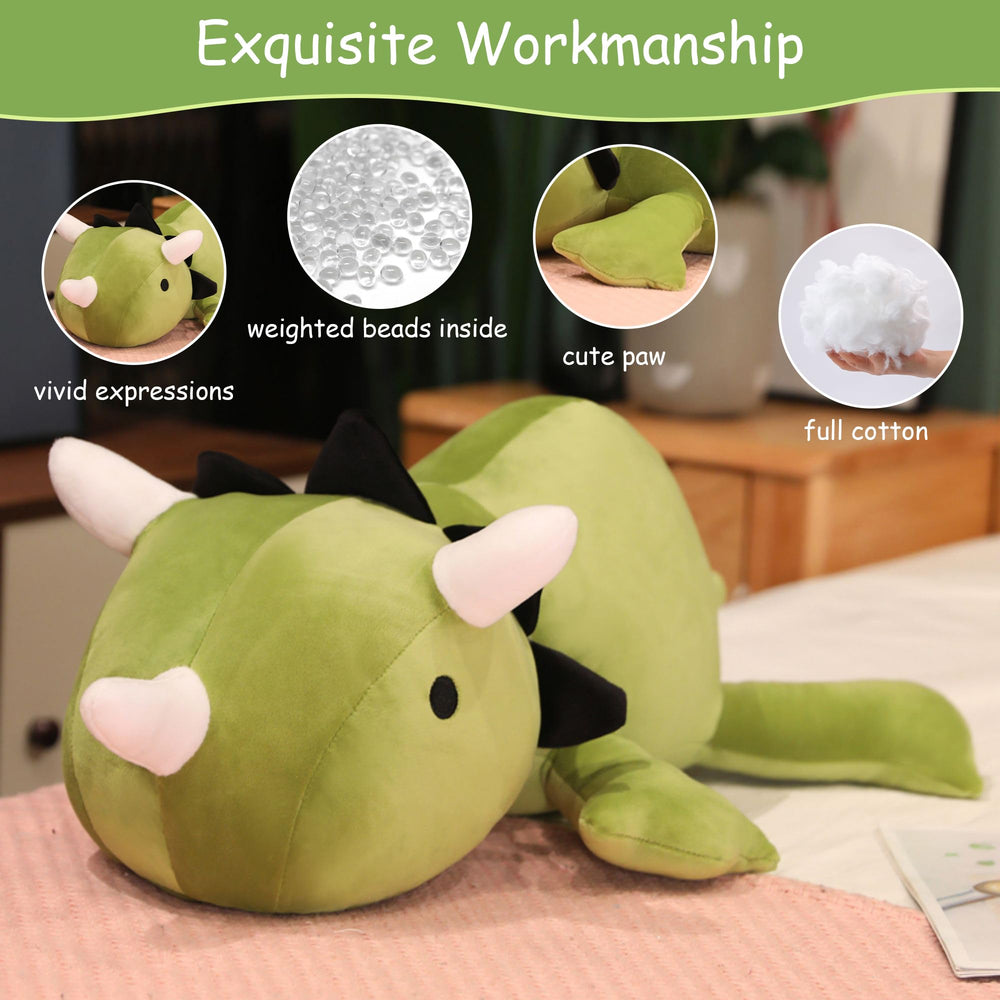 SQEQE weighted dinosaur plush serves as a versatile room ornament.