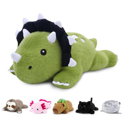 SQEQE weighted triceratops plush smiling face for comforting hugs.