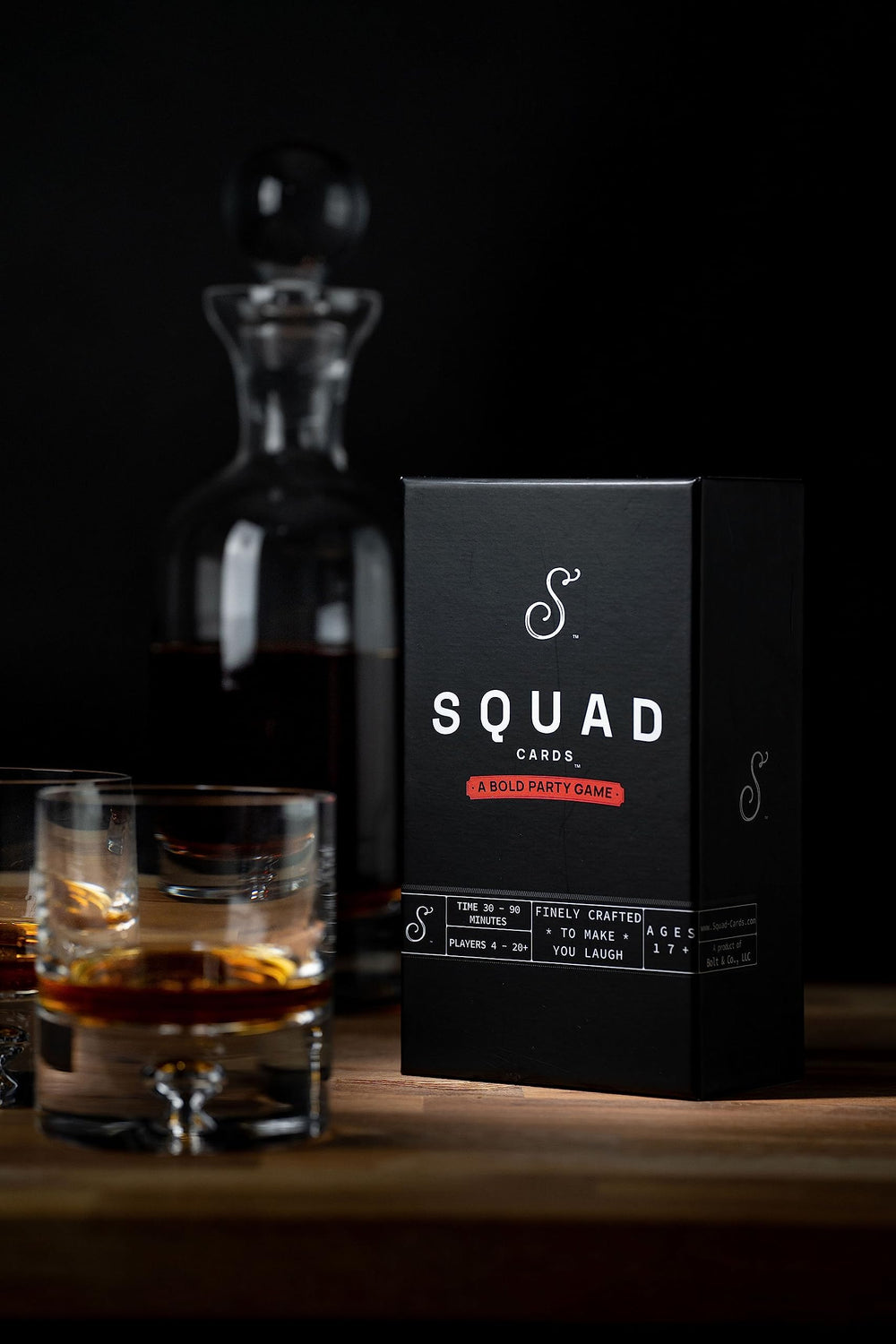 Squad Cards featuring house rules to tailor challenge levels.