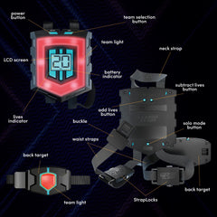 Squad Hero LCD HUD display on guns and vests