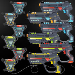 Squad Hero LightForce vests worn during fast-paced team challenges.