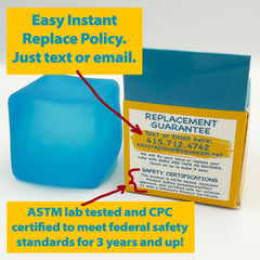 Durable, squishy cube suited for kids during playtime and learning.