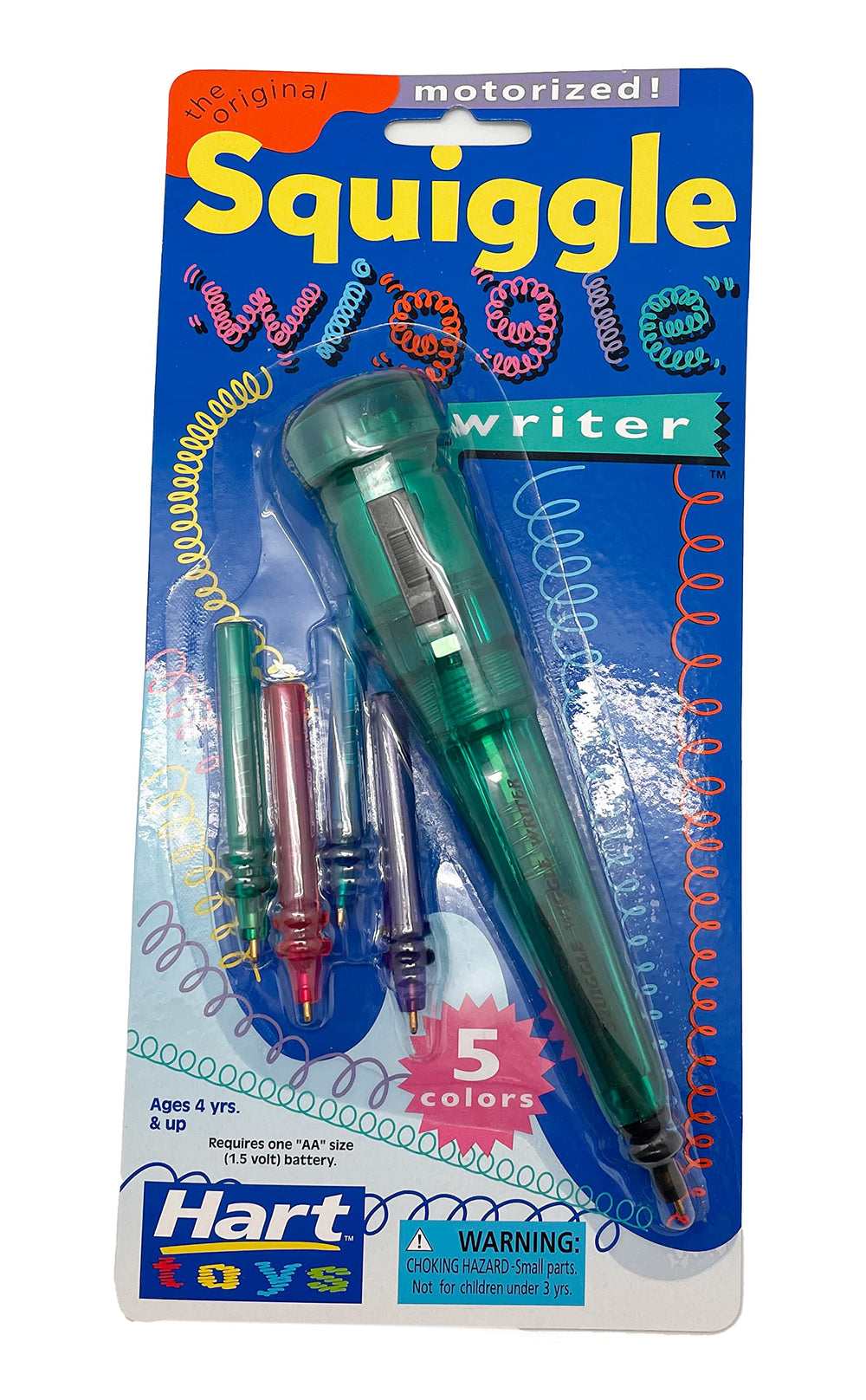 Refillable color tips with Squiggle Wiggle Writer enable vibrant squiggle art