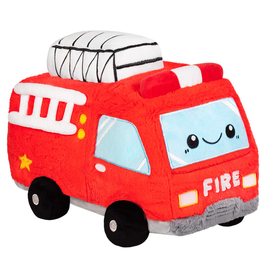 Squishable GO! Fire Truck 12in front view plush, a cozy desk companion and cuddle buddy