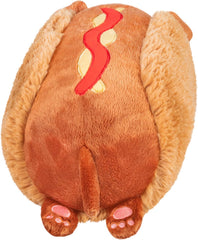 Close-up of ultra-soft fur on the Mini Dachshund Hot Dog plush