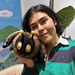 Squishable Death's-Head Hawkmoth plush, side profile, adds spooky charm to desks