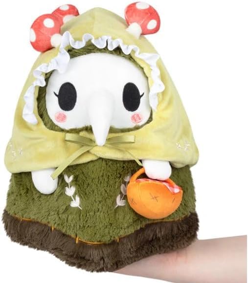 Squishable Mini Woodland Plague Nurse front view shows ultra-soft plush for cozy hugs.