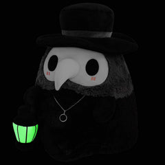 Squishable Plague Doctor 17in soft fur texture close-up, ultra-soft plush for comforting hugs.