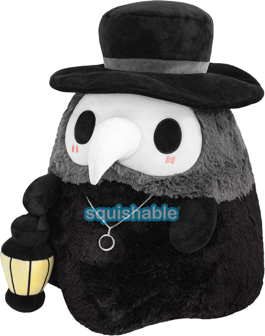 Squishable Plague Doctor 17in full view, a soft plush for cozy desk or bed snuggles.