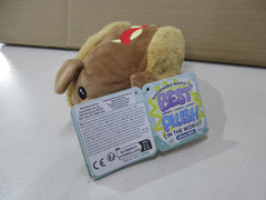 Squishable Snugglemi Snackers Dachshund Hot Dog ready for washing, easy care plush.