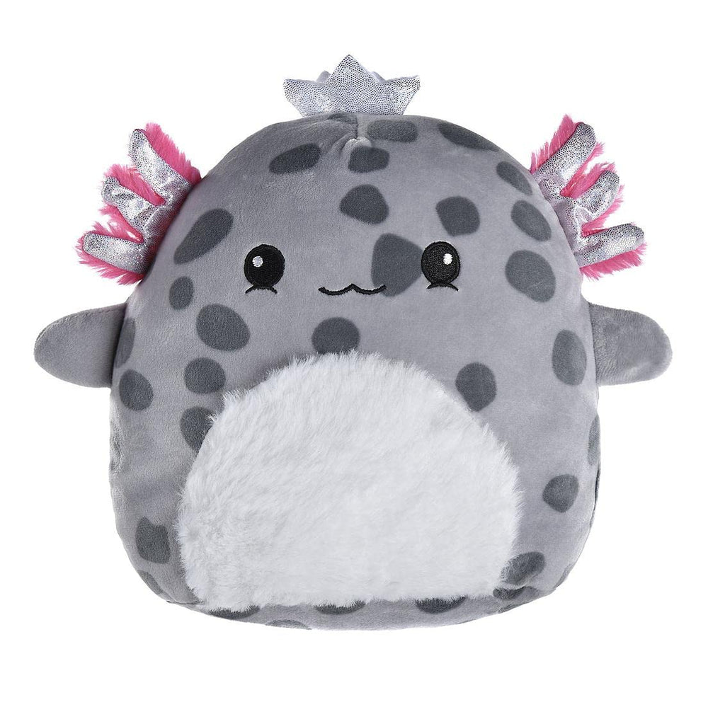 Squishmallows axolotl plush close-up showing soft texture and durable stitching