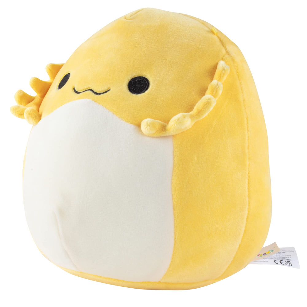 Squishmallows Bertwin close-up face highlights soft texture and friendly expression.