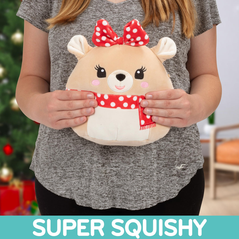Clarice 8-inch face-closeup, showcasing soft texture for comforting bedtime hugs