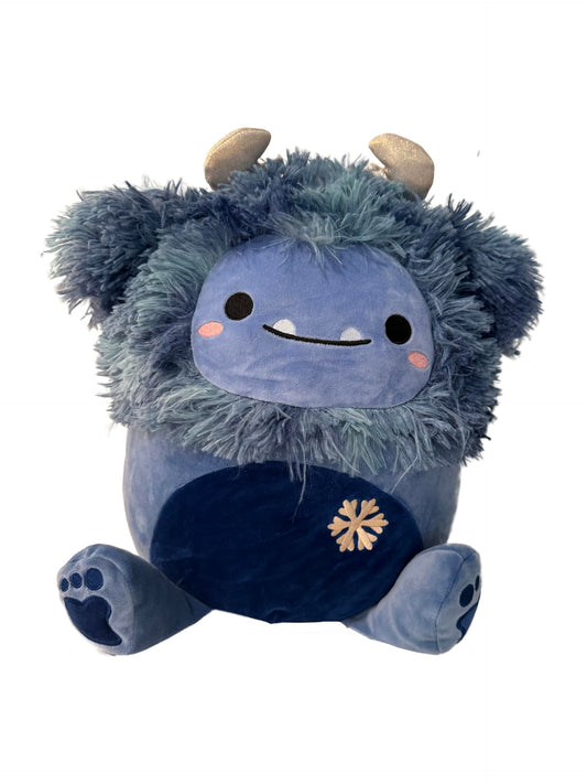 Squishmallows Dani Dark Blue Bigfoot 12-inch front view for cozy cuddling.