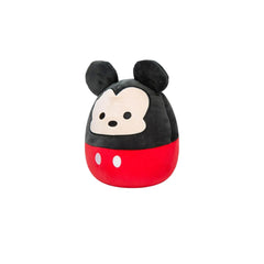 Squishmallows Mickey Mouse close-up fabric detail shows ultra-soft plush texture.