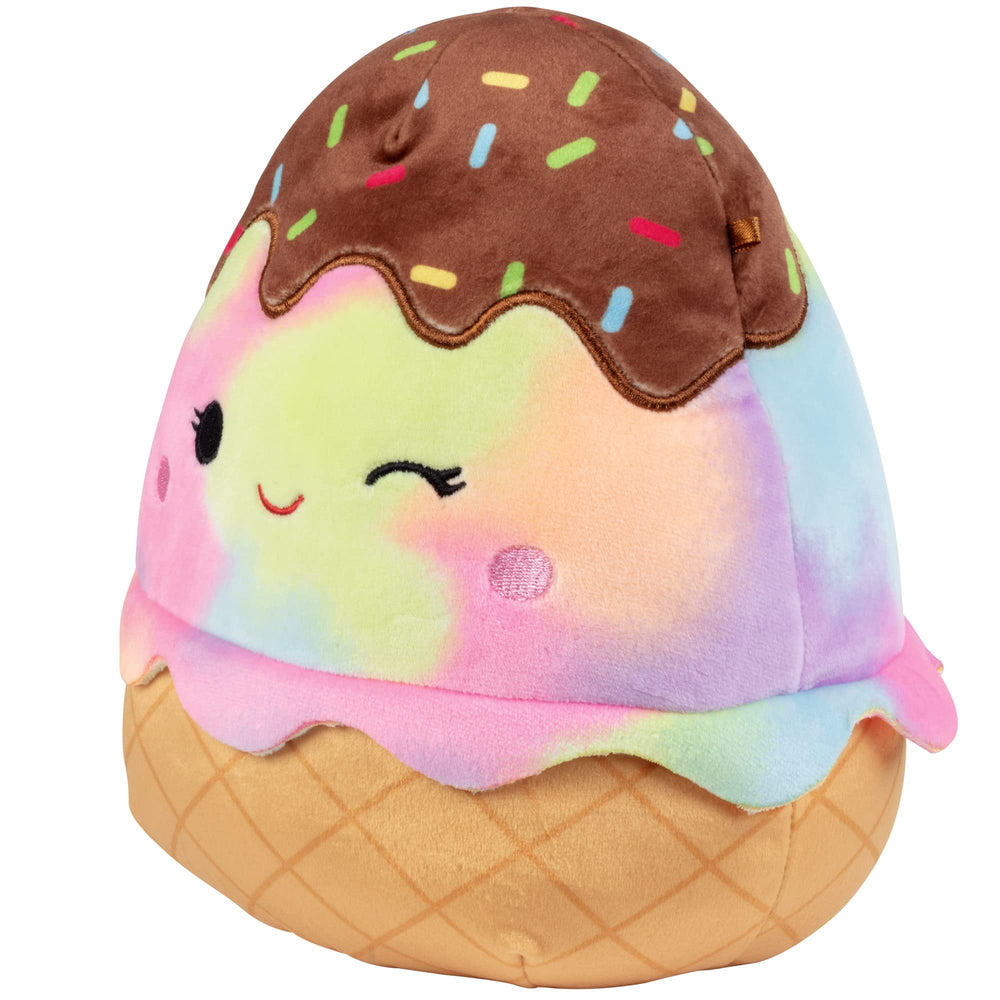Squishmallows Glady snuggle pose on cozy bed for bedtime comfort