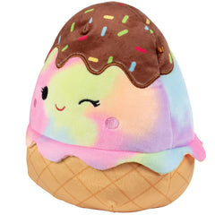 Squishmallows Glady snuggle pose on cozy bed for bedtime comfort