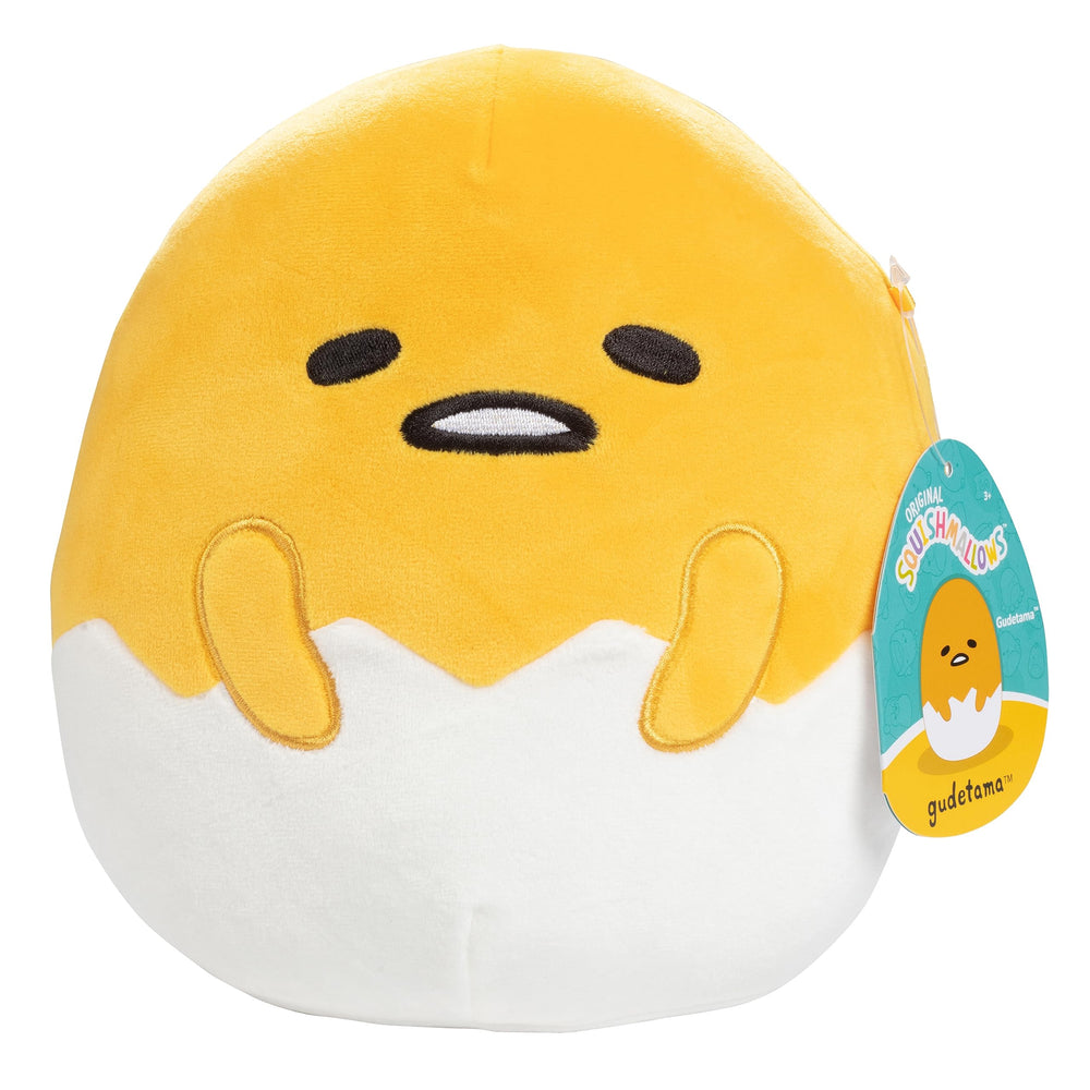 Squishmallows Gudetama 8-inch lazy egg plush, cuddly and huggable for everyday comfort