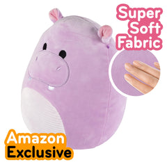 Hanna the Purple Hippo 10-inch plush ideal for travel and bedtime snuggles.