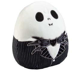 Squishmallows Jack Skellington smile close-up, perfect for imaginative Halloween play.