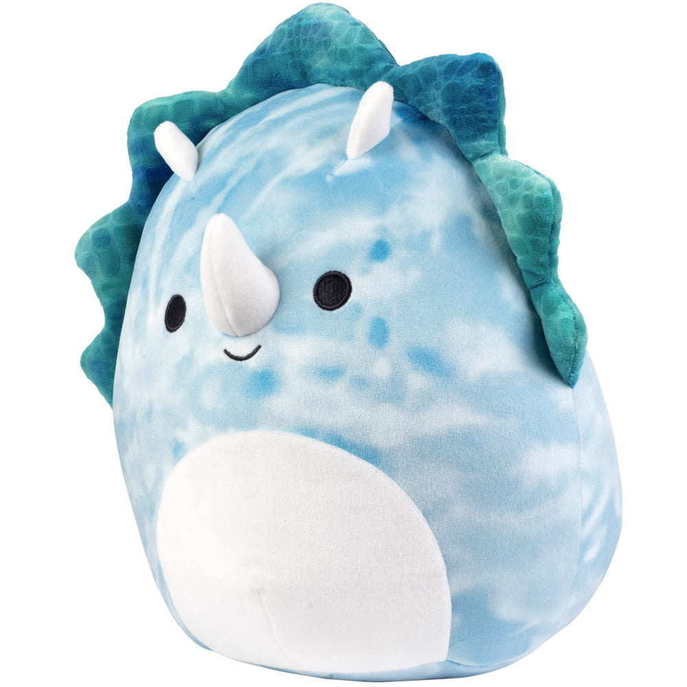 Squishmallows Jerome blue triceratops travel scene for on-the-go comfort