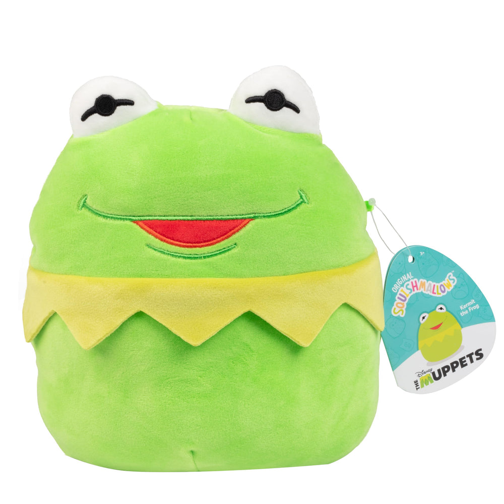 Squishmallows Kermit the Frog 8-inch plush for cozy playtime and cuddles.