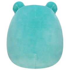 Ultra-soft Ludwig teal frog plush materials for comfort