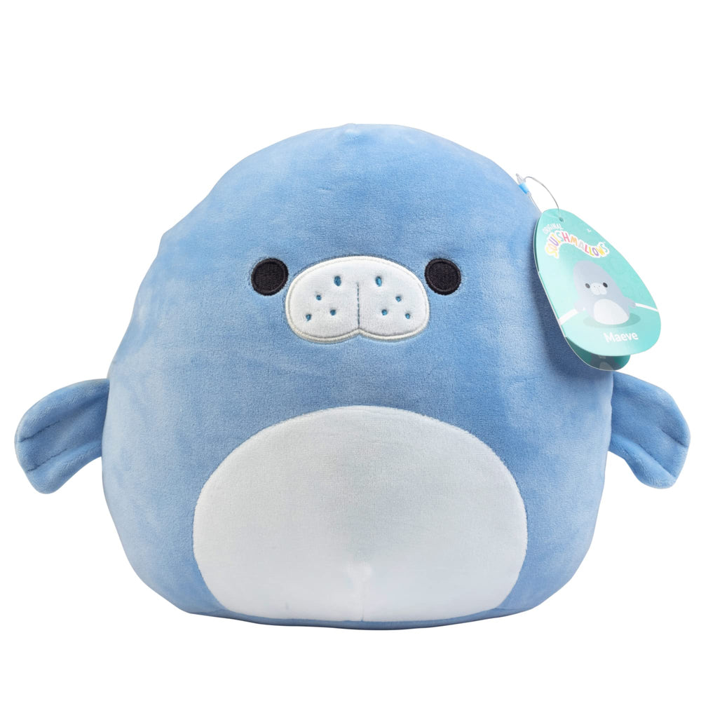 Squishmallows Maeve the Manatee 8-inch plush, soft and cuddly for everyday hugs.