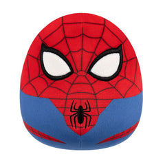 Squishmallows Marvel Spider-Man plush 8-inch front view, ultra-soft cuddle buddy for travel