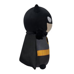 Squishmallows Batman HugMees ultrasoft fabric texture enhances cuddle comfort.