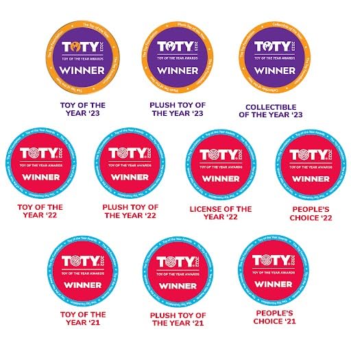 Squishmallows Pokémon Pikachu clip hanging on a tag for display