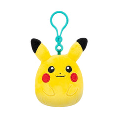 Squishmallows Pokémon Pikachu clip ultrasoft on bag for playful charm