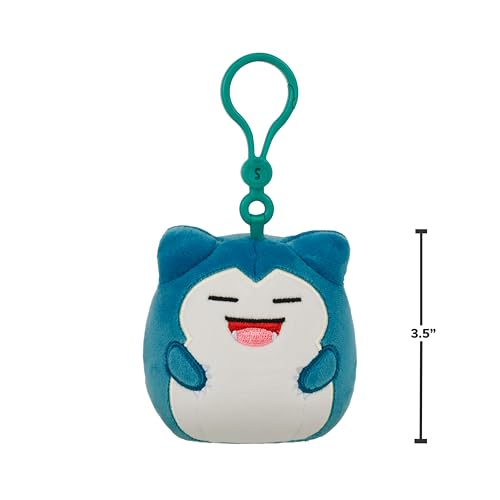 Close-up of ultrasoft Squishmallows Snorlax plush fabric and stitching.