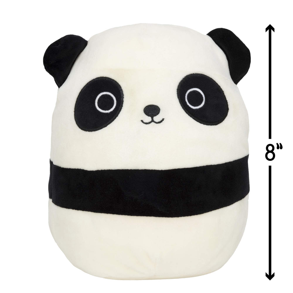 Squishmallows Stanley Panda washable material simplifies cleaning after adventures.